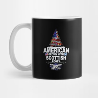 Christmas Tree  American Grown With Scottish Roots - Gift for Scottish From Scotland Mug